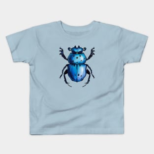 Blue Beetle Cool Insect Art Kids T-Shirt